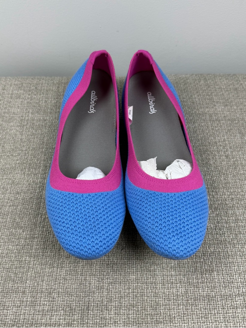 Allbirds Women's Tree Breezer Ballet Flats Azure Blue Bloom Pink Comfort Size 10